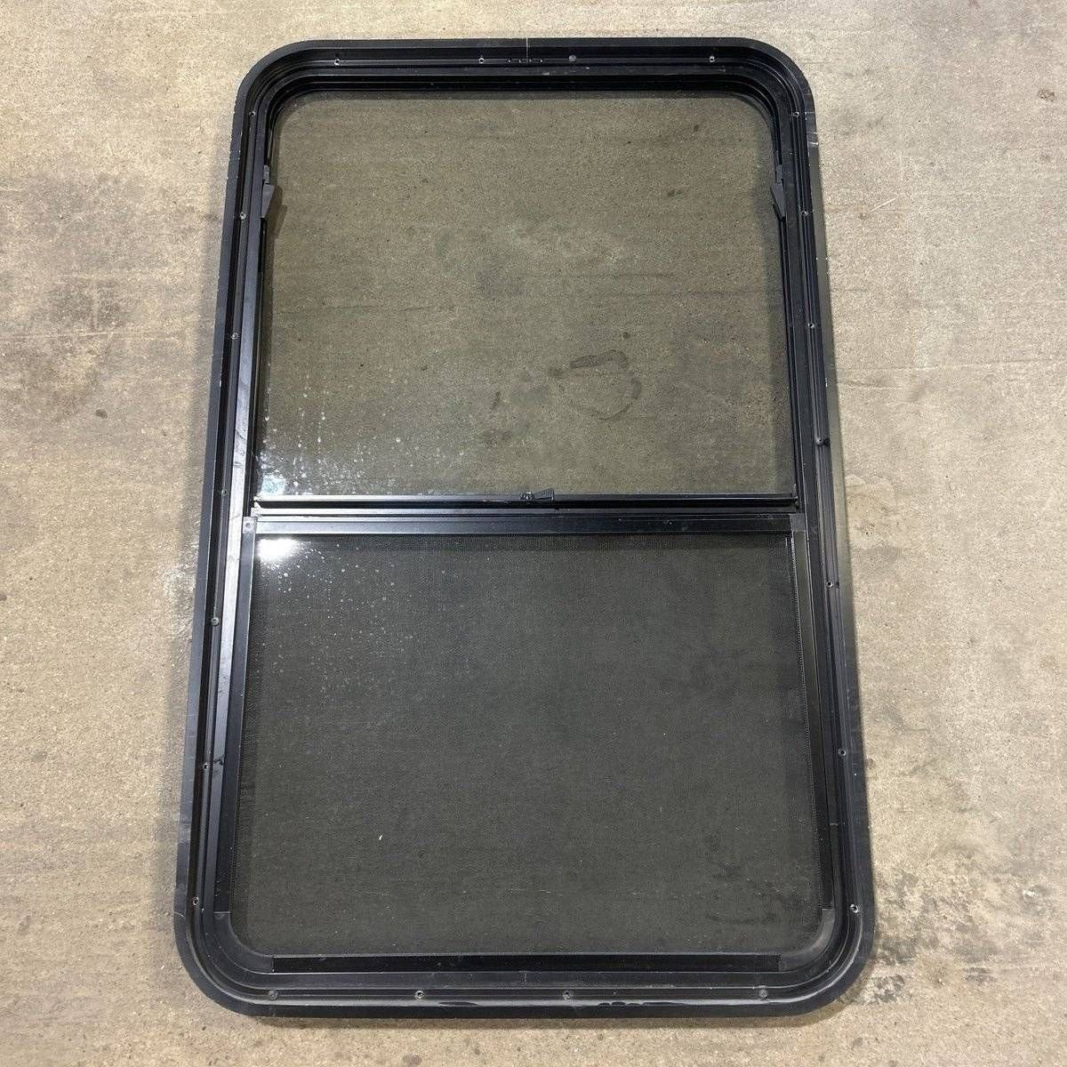 Used Black Radius Opening Window - 41.75 X 26 X 1.875 - Young Farts RV Parts