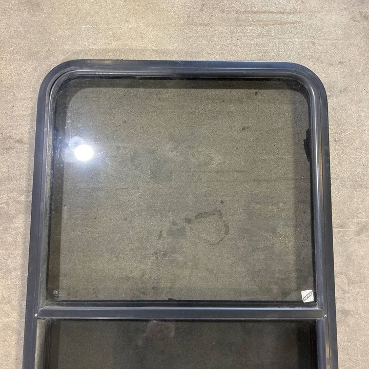 Used Black Radius Opening Window - 41.75 X 26 X 1.875 - Young Farts RV Parts