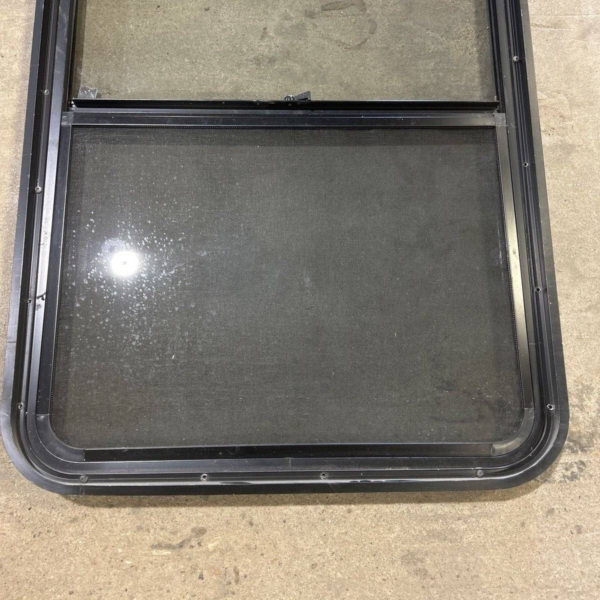 Used Black Radius Opening Window - 41.75 X 26 X 1.875 - Young Farts RV Parts