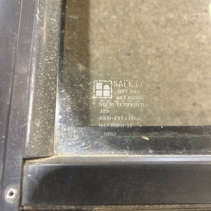 Used Black Radius Opening Window - 41.75 X 26 X 1.875 - Young Farts RV Parts