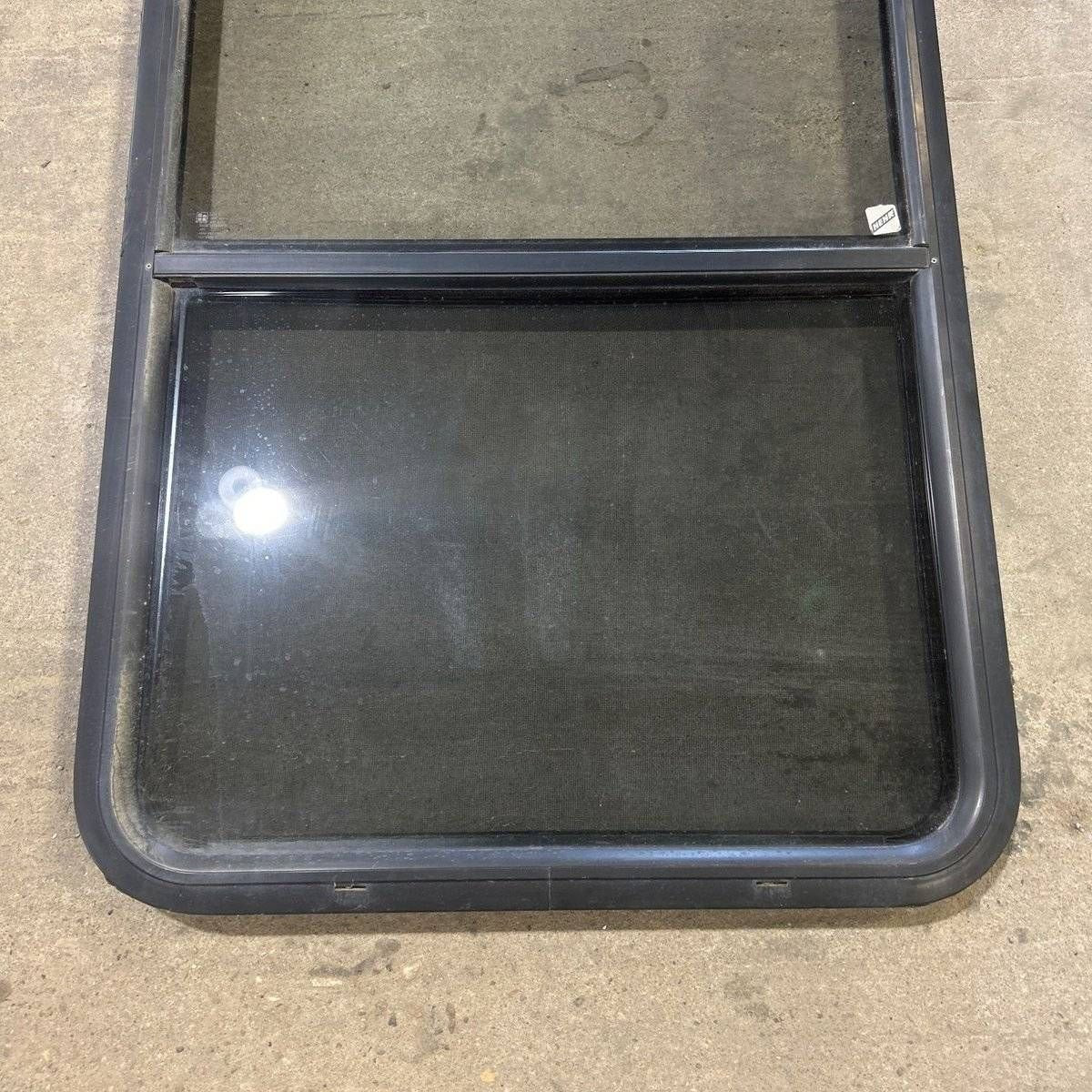 Used Black Radius Opening Window - 41.75 X 26 X 1.875 - Young Farts RV Parts