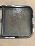 Used Black Radius Opening Window : 42 1/2" W x 22 1/2" H x 2" D - Young Farts RV Parts