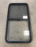 Used Black Radius Opening Window : 42 1/2" W x 22 1/2" H x 2" D - Young Farts RV Parts