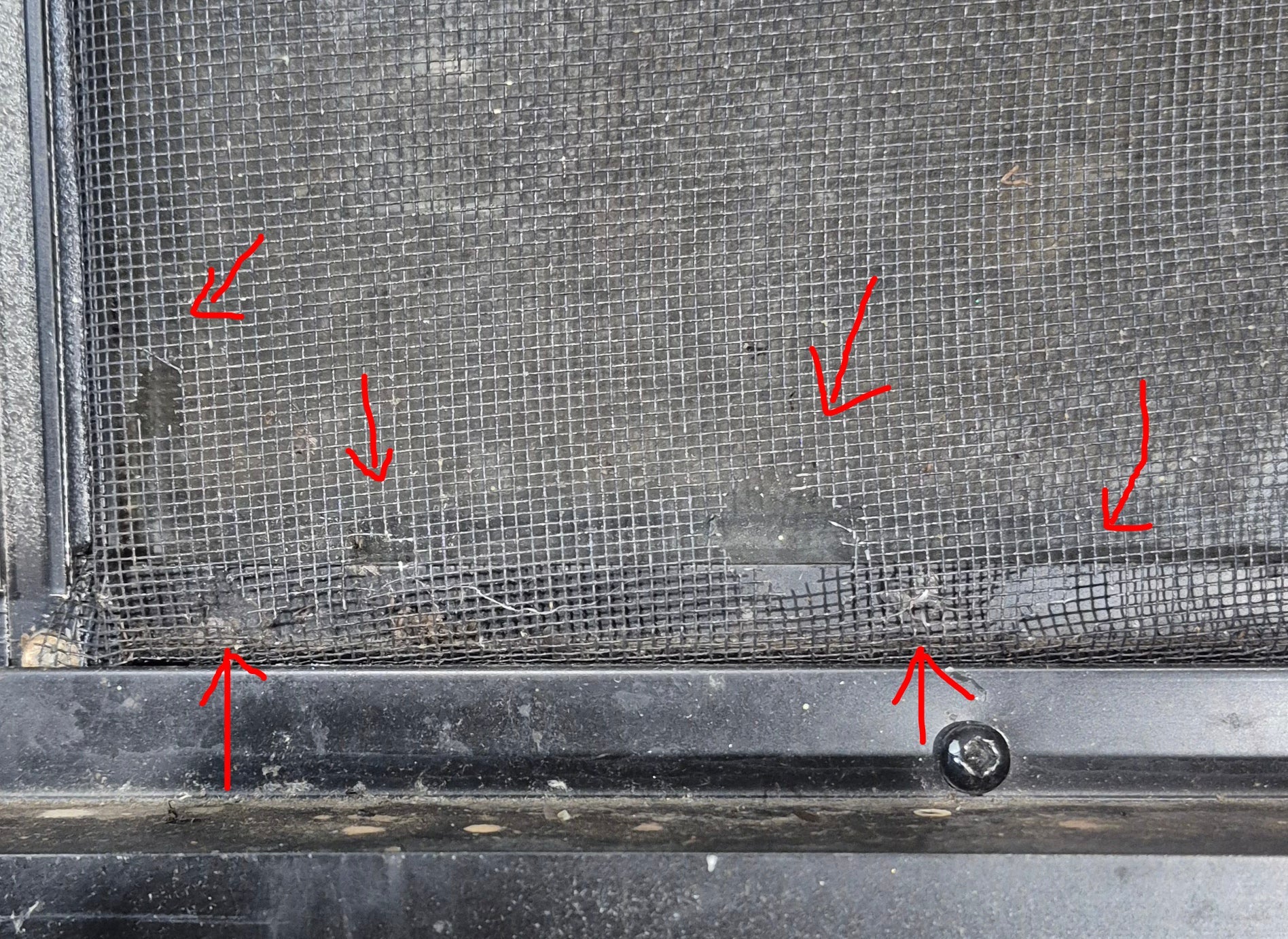 Used Black Radius Opening Window : 42 1/4" W x 11 3/4" H x 1 7/8" - Young Farts RV Parts