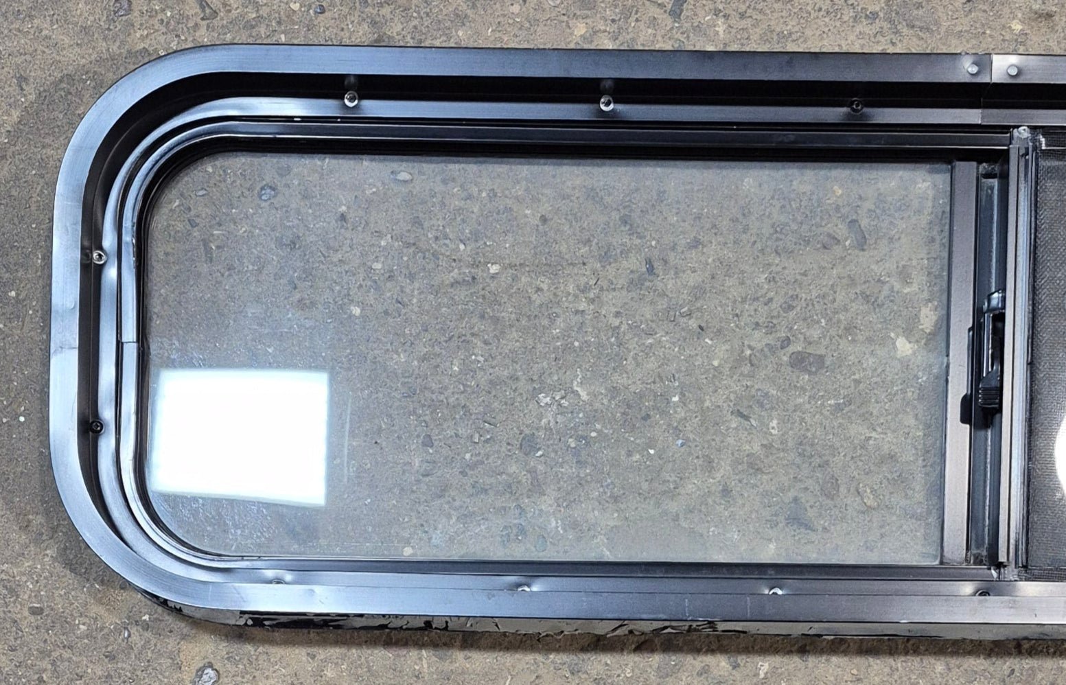 Used Black Radius Opening Window : 42 1/4