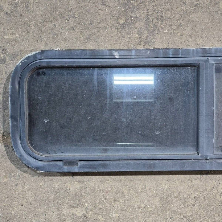 Used Black Radius Opening Window - 42 X 11.75 X 2 - Young Farts RV Parts