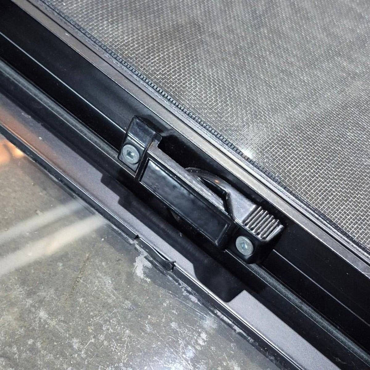 Used Black Radius Opening Window - 42 X 11.75 X 2 - Young Farts RV Parts