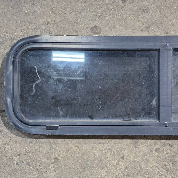Used Black Radius Opening Window - 42 X 11.75 X 2 - Young Farts RV Parts