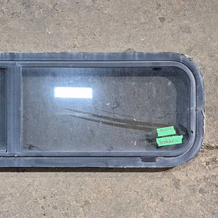 Used Black Radius Opening Window - 42 X 11.75 X 2 - Young Farts RV Parts