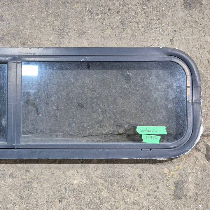 Used Black Radius Opening Window - 42 X 11.75 X 2 - Young Farts RV Parts