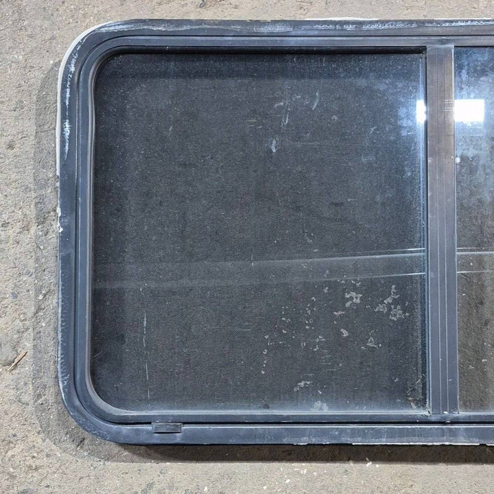 Used Black Radius Opening Window - 44 1/4 X 23 3/4 X 2 - Young Farts RV Parts