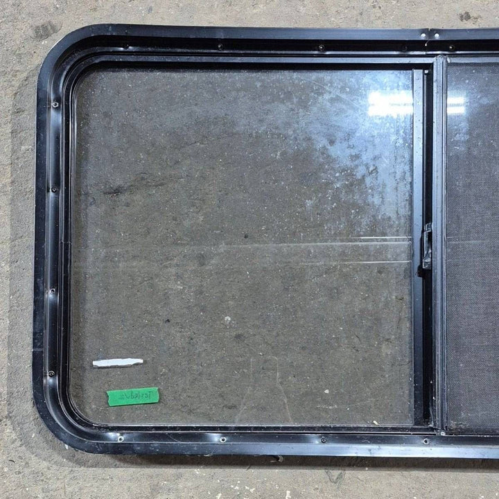 Used Black Radius Opening Window - 44 1/4 X 23 3/4 X 2 - Young Farts RV Parts