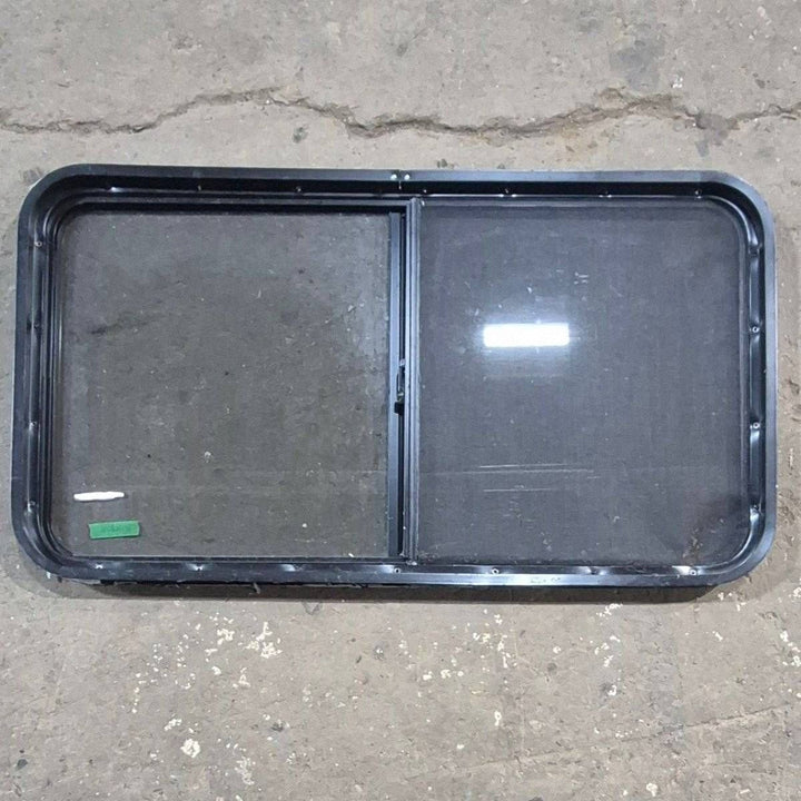 Used Black Radius Opening Window - 44 1/4 X 23 3/4 X 2 - Young Farts RV Parts