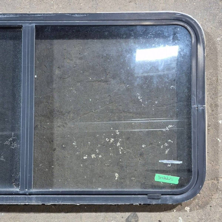 Used Black Radius Opening Window - 44 1/4 X 23 3/4 X 2 - Young Farts RV Parts
