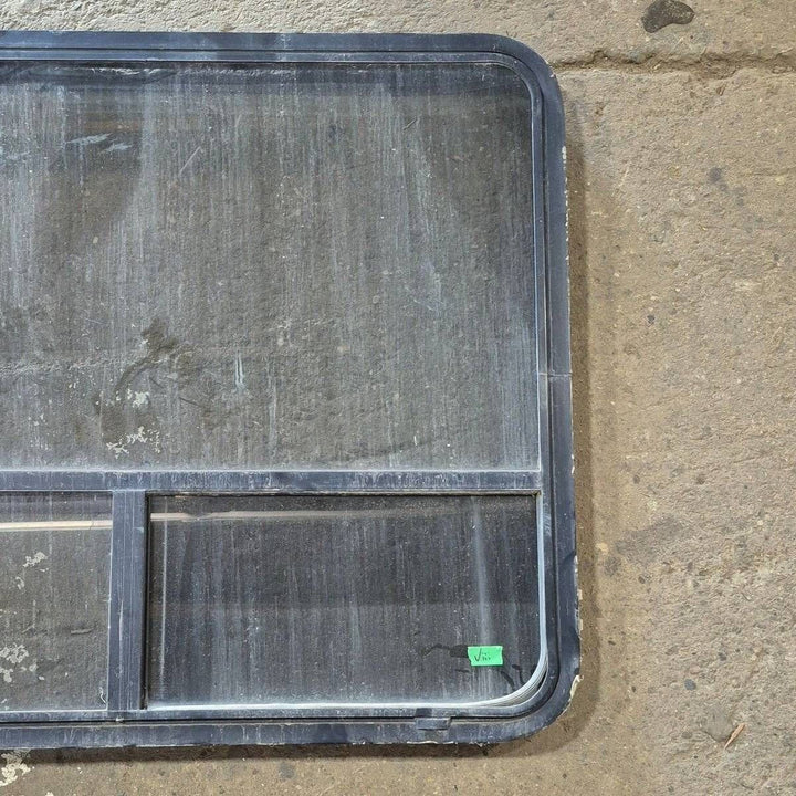 Used Black Radius Opening Window - 44 1/4 X 35 3/4 X 1 3/4 - Young Farts RV Parts