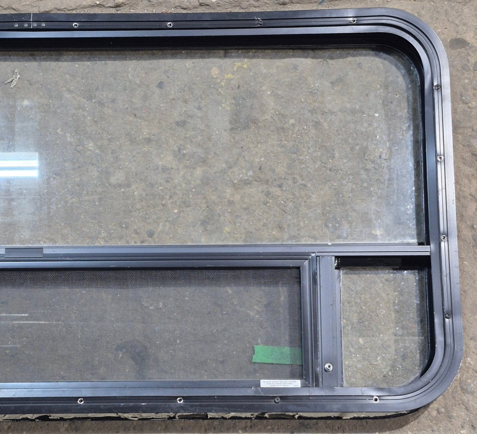 Used Black Radius Opening Window : 45 1/4