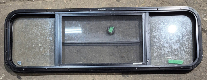 Used Black Radius Opening Window : 47 1/2" W x 14 3/4" H x 1 3/4" D - Young Farts RV Parts