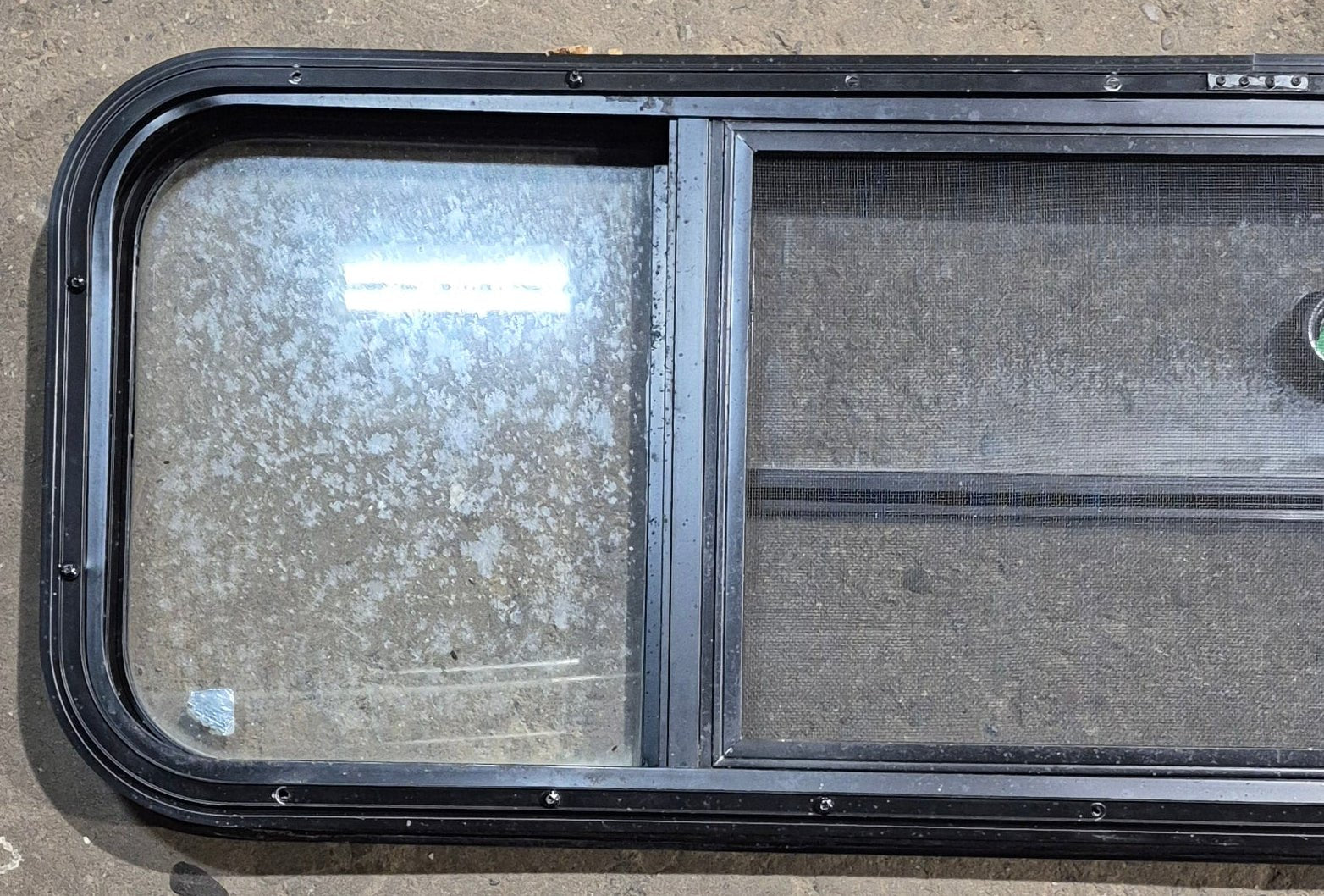 Used Black Radius Opening Window : 47 1/2
