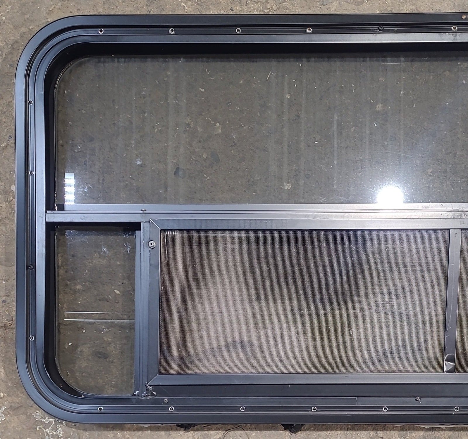 Used Black Radius Opening Window : 47 1/2