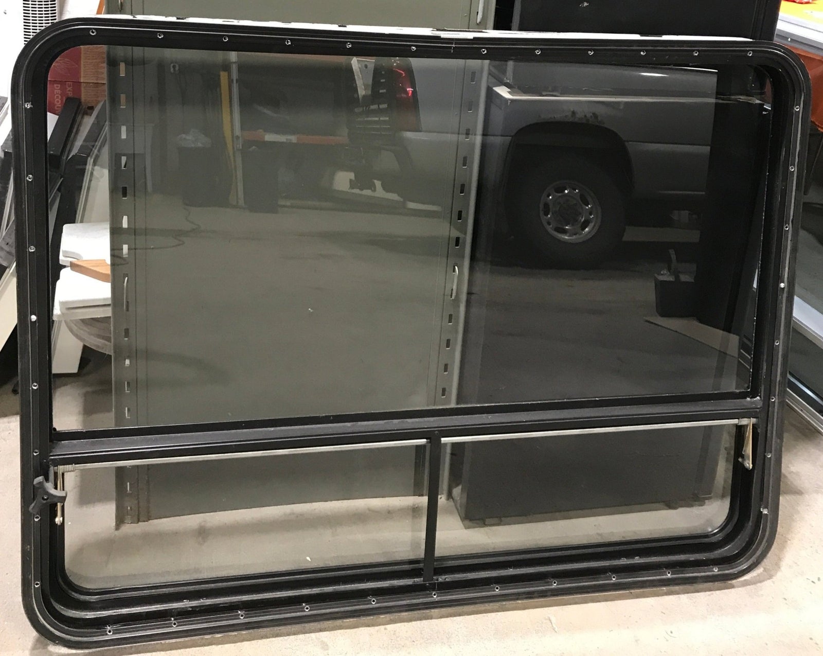 Used Black Radius Opening Window : 47 1/2