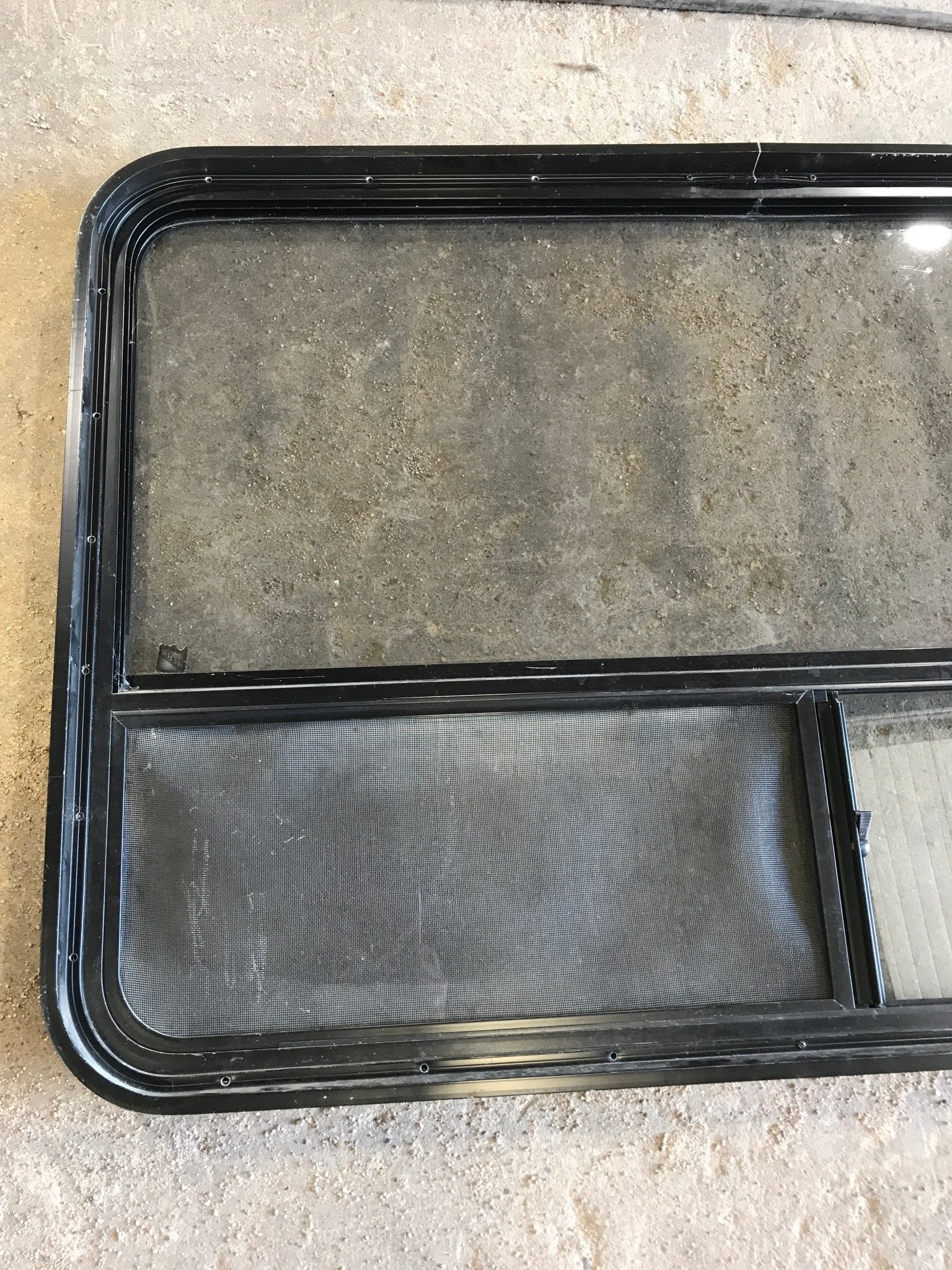 Used Black Radius Opening Window : 47 1/2