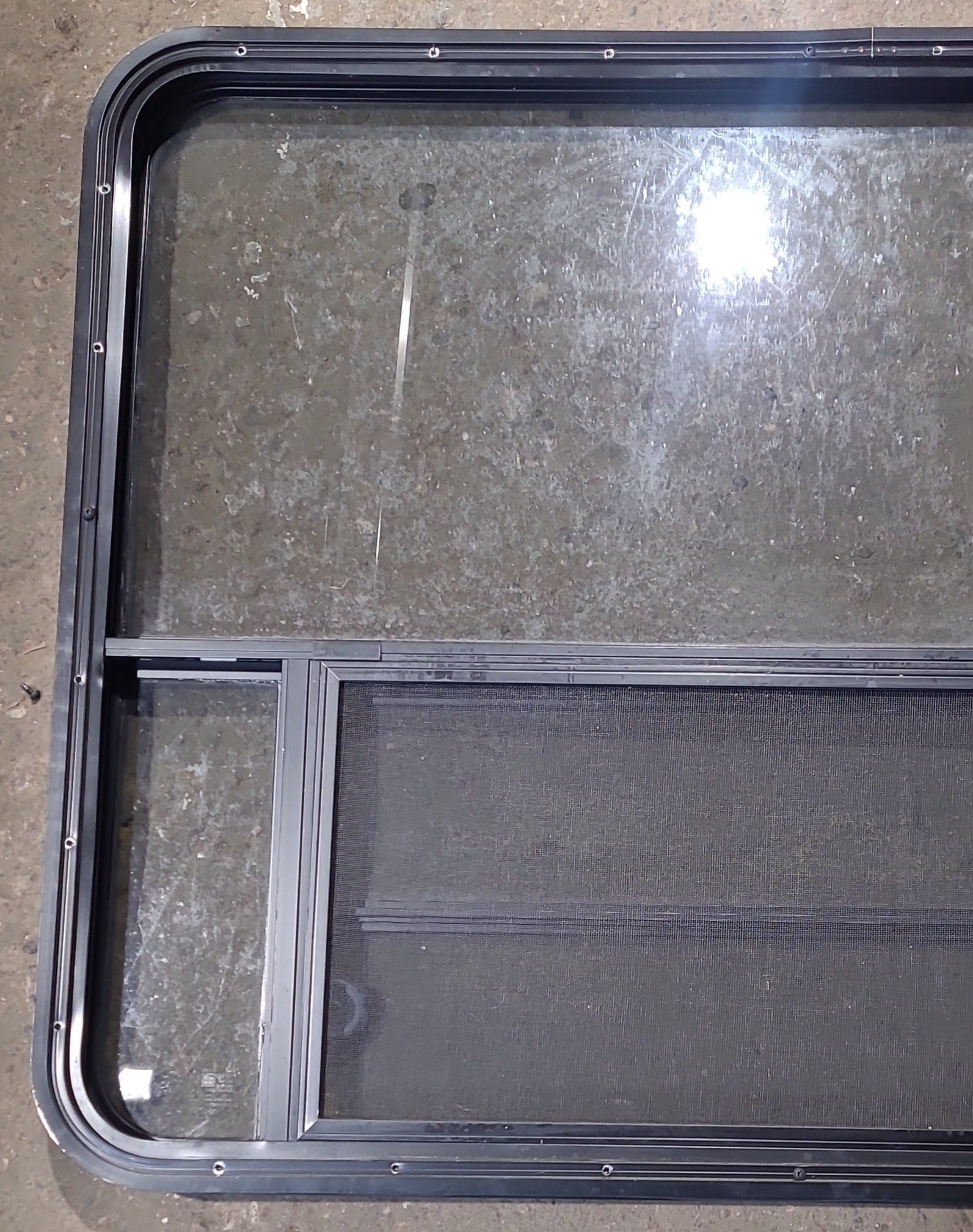 Used Black Radius Opening Window : 47 1/2