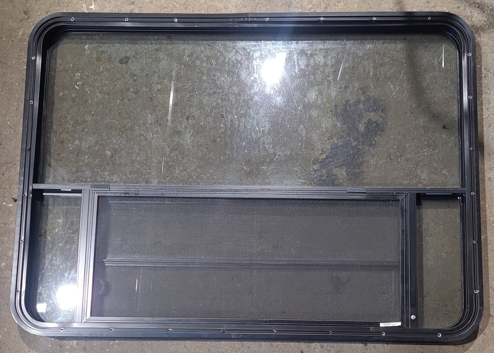 Used Black Radius Opening Window : 47 1/2