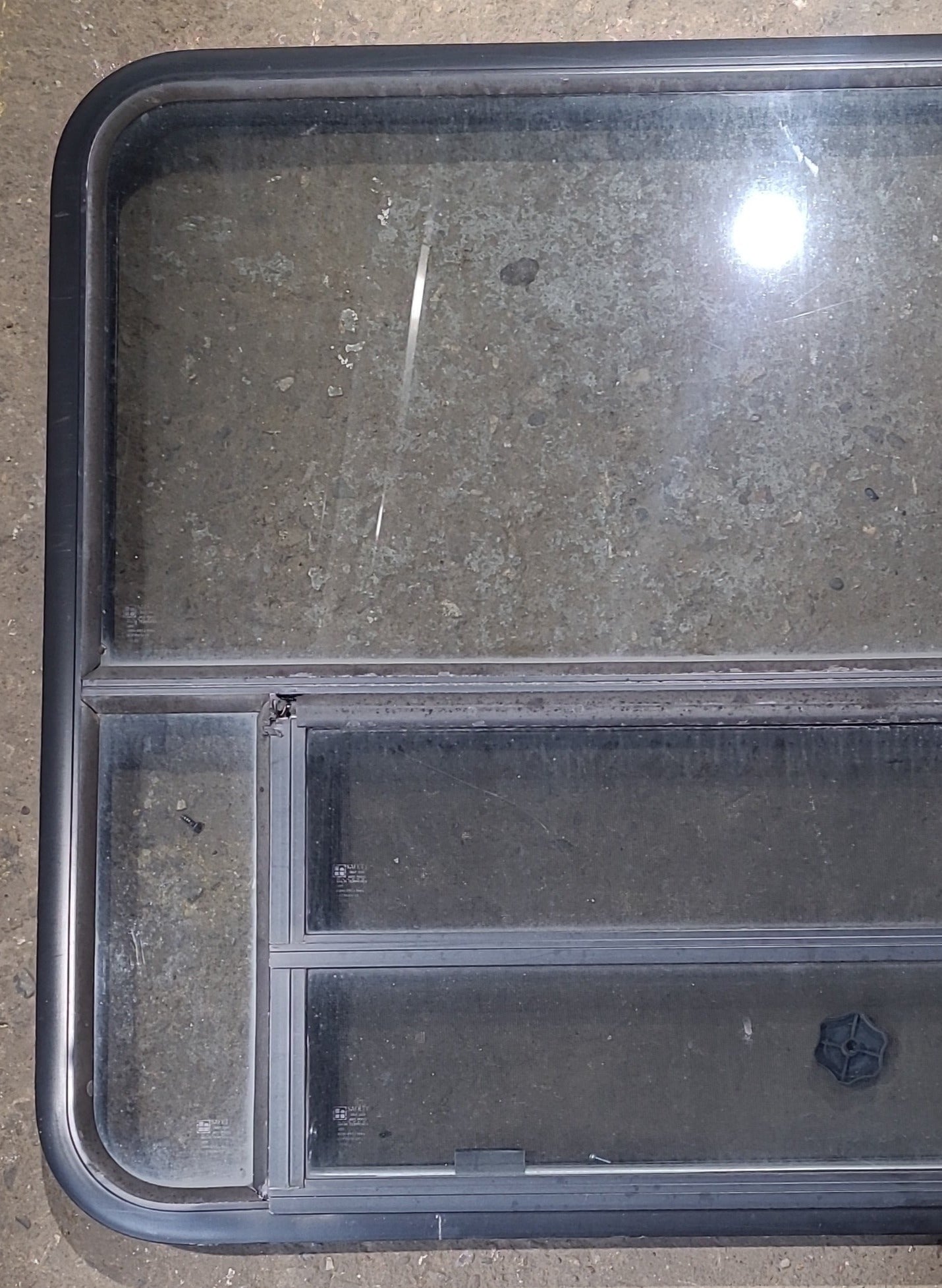 Used Black Radius Opening Window : 47 1/2