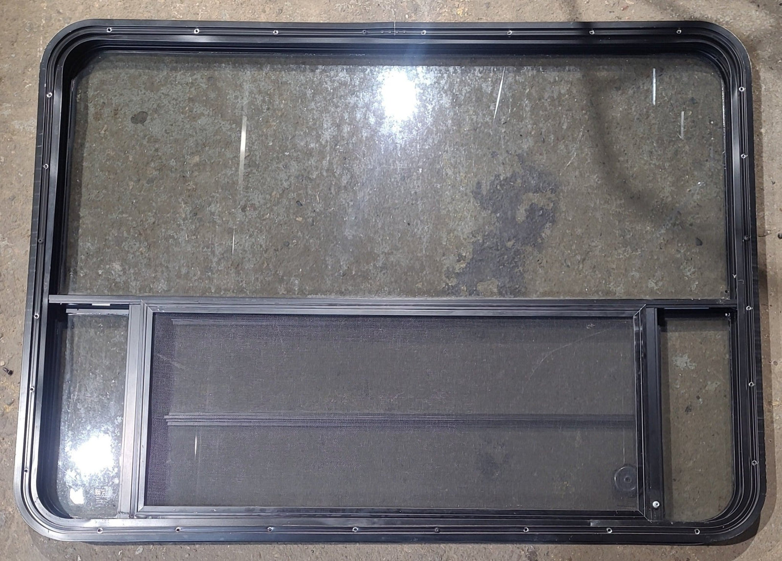 Used Black Radius Opening Window : 47 1/2