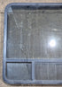 Used Black Radius Opening Window : 47 1/4" W x 34 1/4" H x 1 3/4" D - Young Farts RV Parts