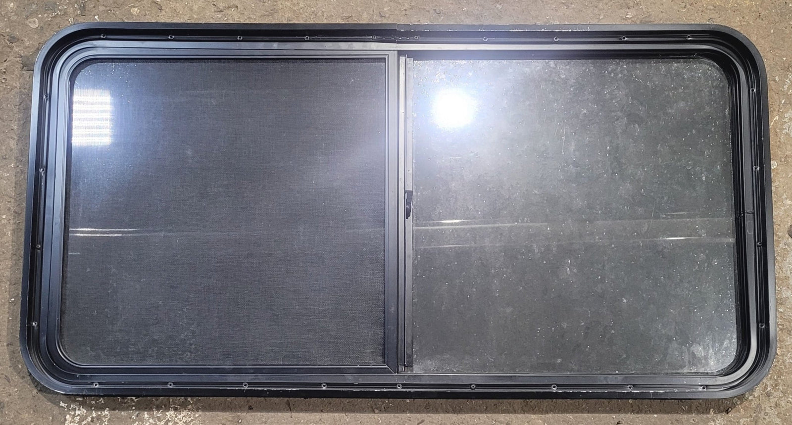 Used Black Radius Opening Window : 47 3/4