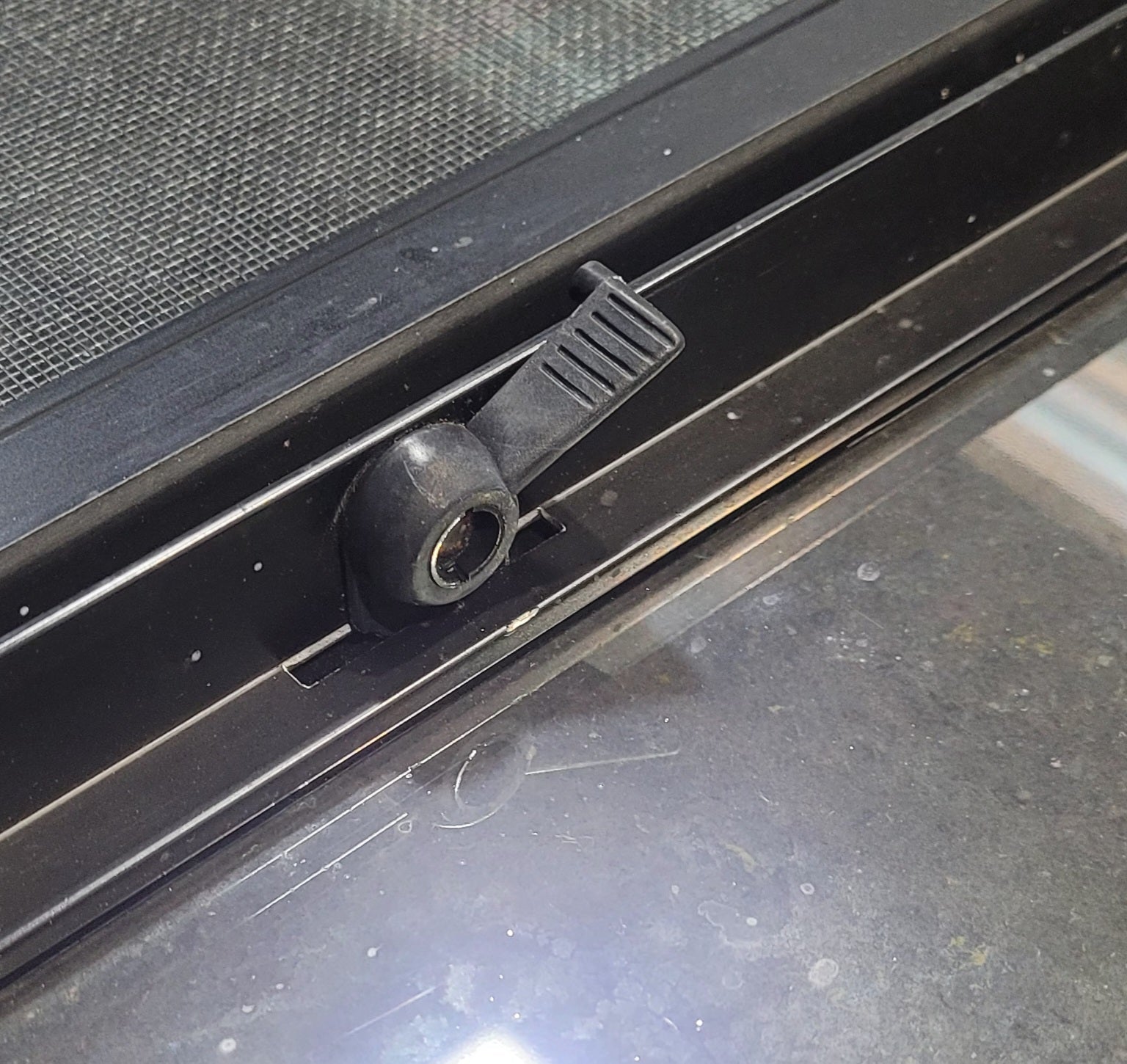 Used Black Radius Opening Window : 47 3/4