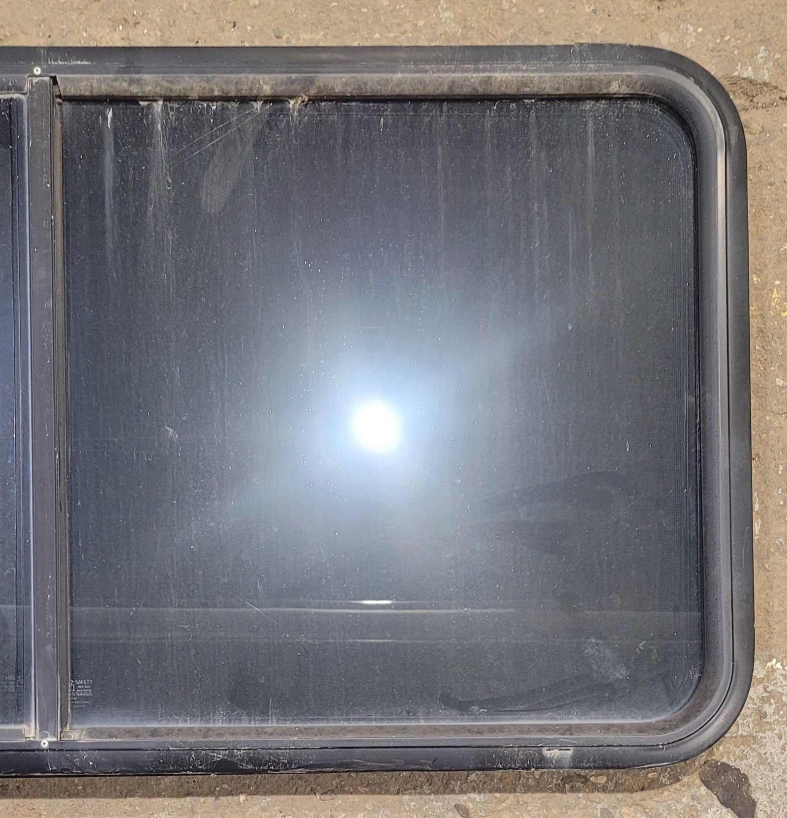 Used Black Radius Opening Window : 47 3/4