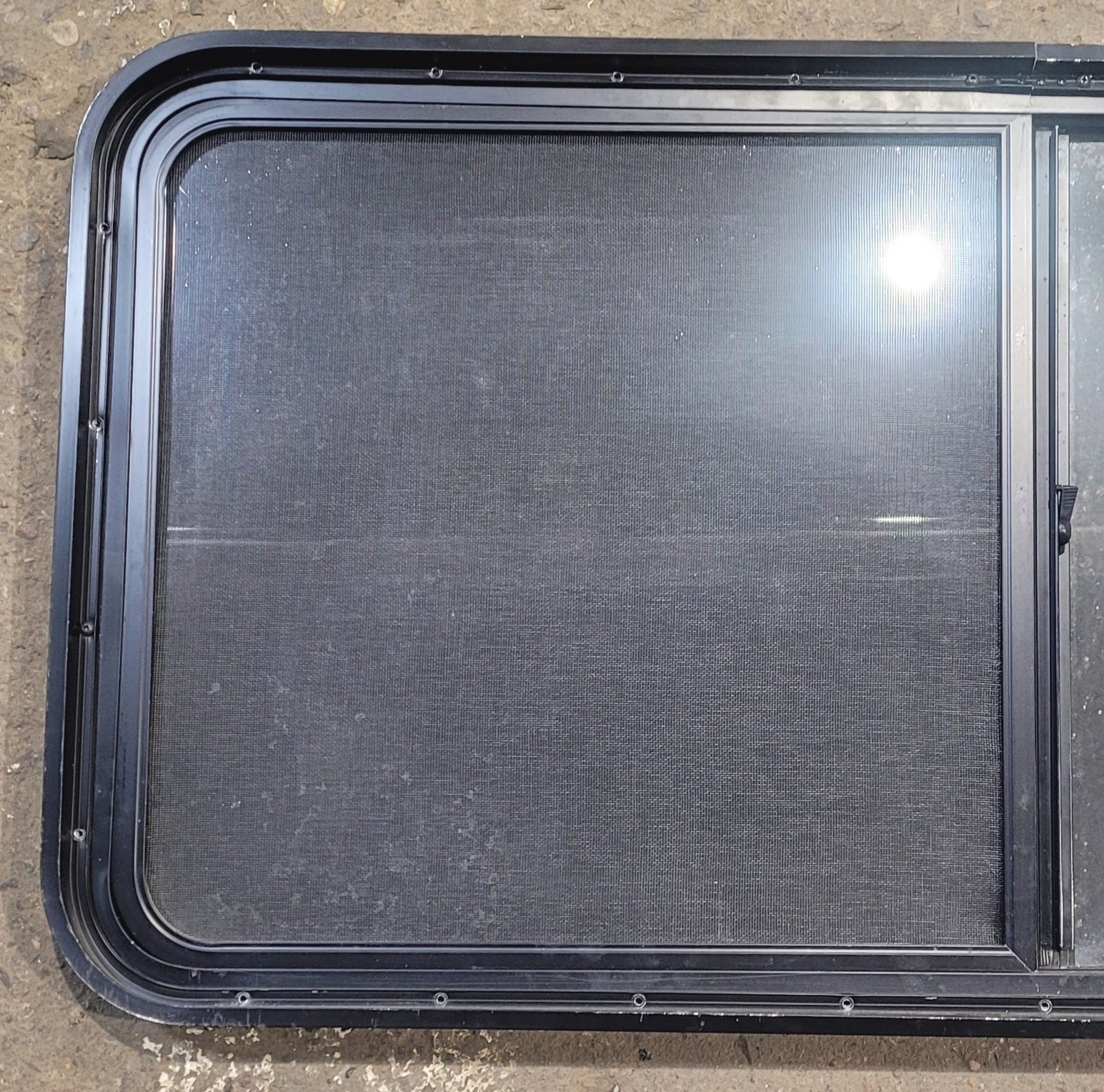 Used Black Radius Opening Window : 47 3/4