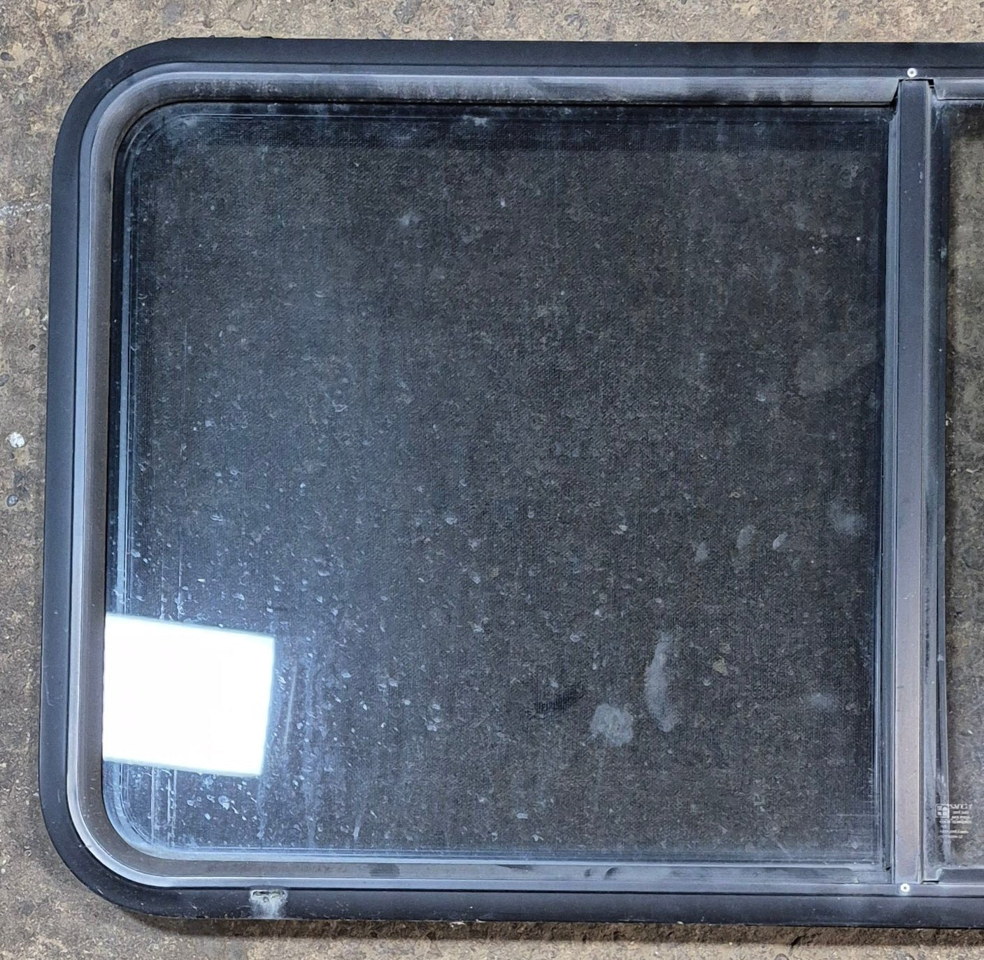 Used Black Radius Opening Window : 47 3/4