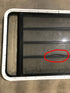 Used Black Radius Opening Window : 47" W x 28 1/4" H x 2" D - Young Farts RV Parts