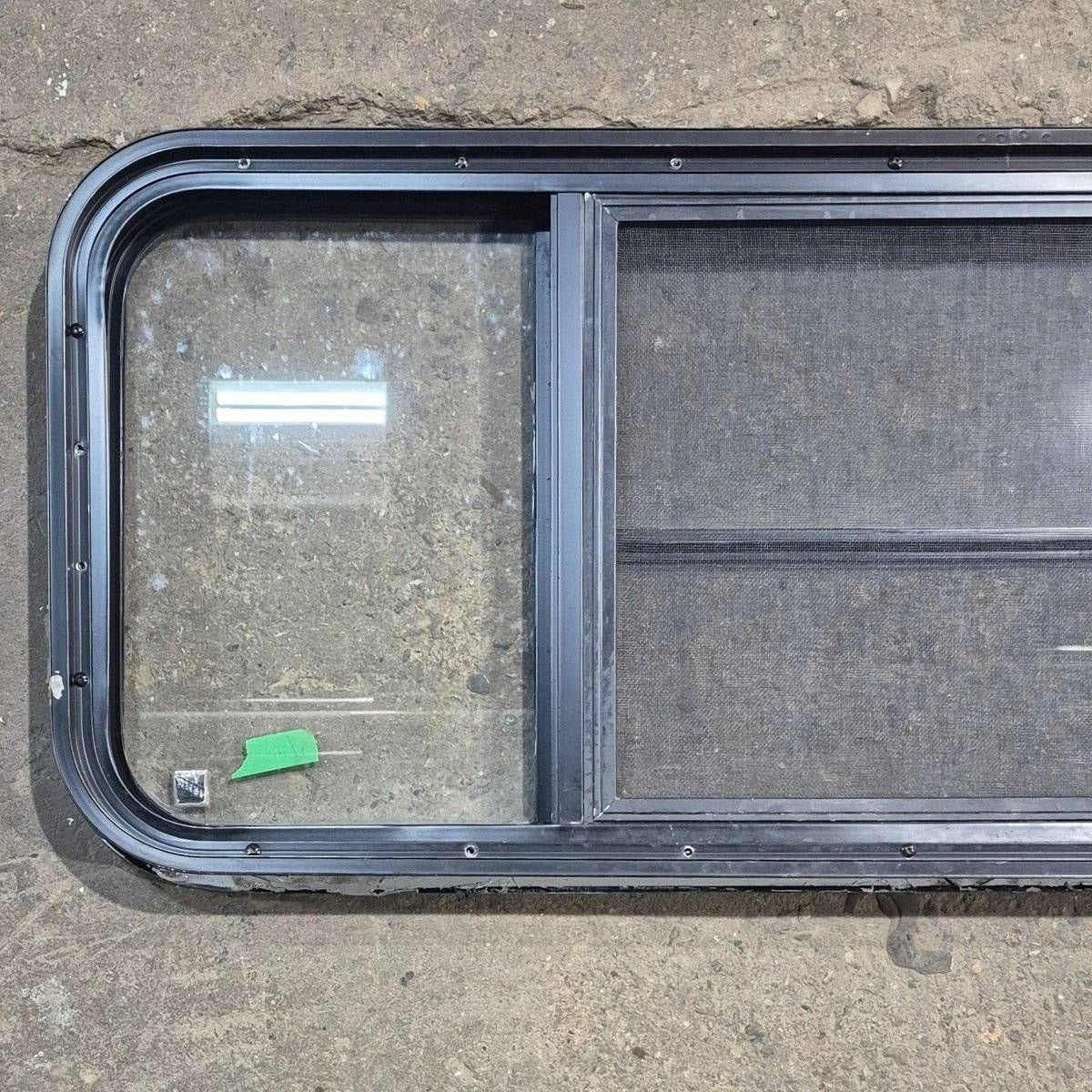 Used Black Radius Opening Window - 47.5 X 17.5 X 1.875 - Young Farts RV Parts