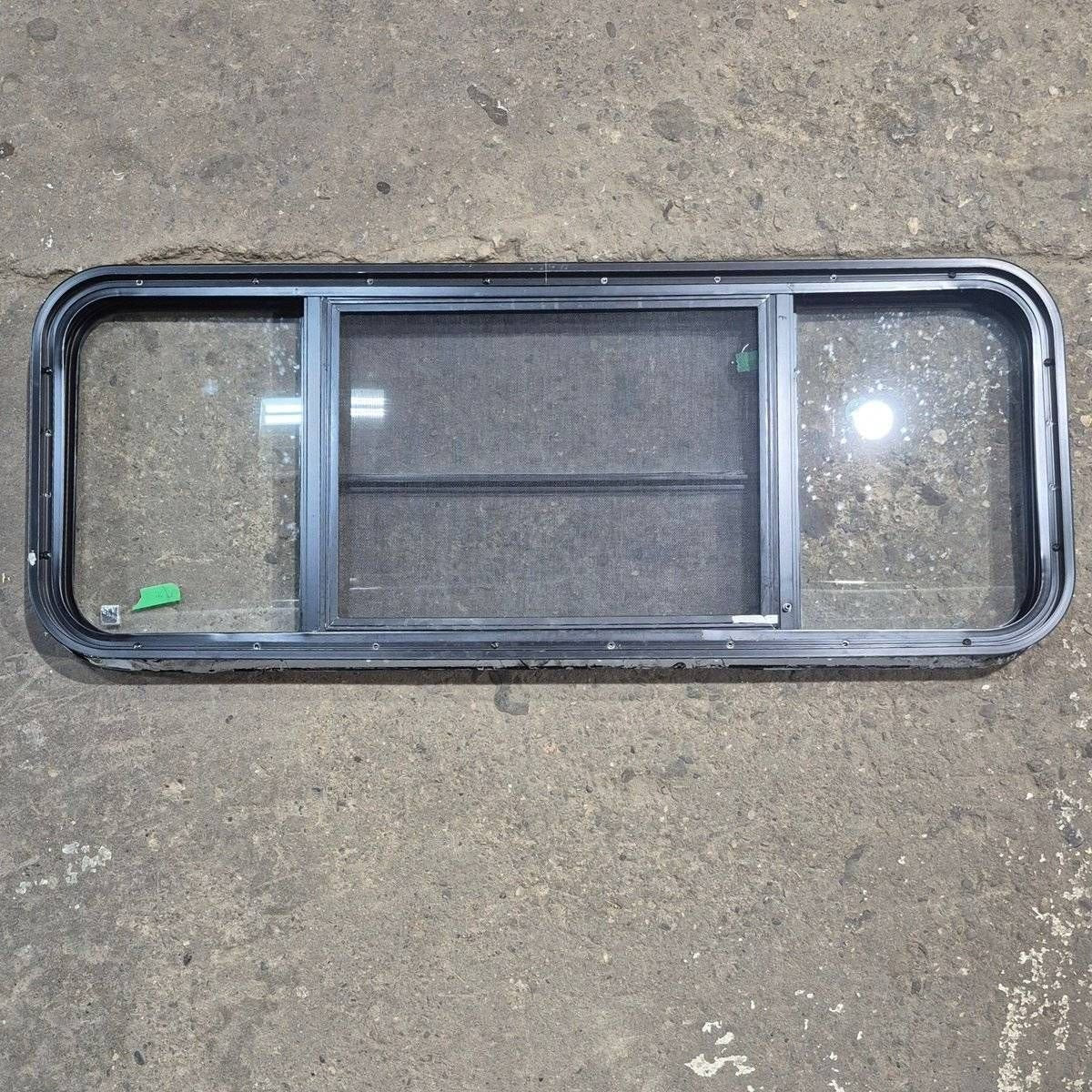 Used Black Radius Opening Window - 47.5 X 17.5 X 1.875 - Young Farts RV Parts