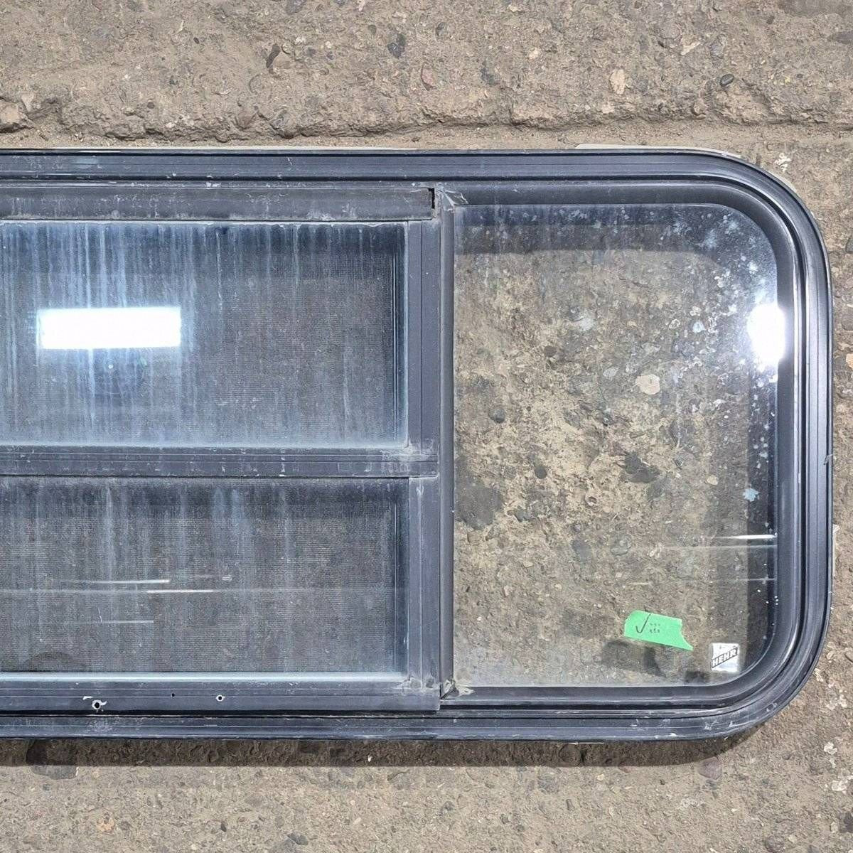 Used Black Radius Opening Window - 47.5 X 17.5 X 1.875 - Young Farts RV Parts