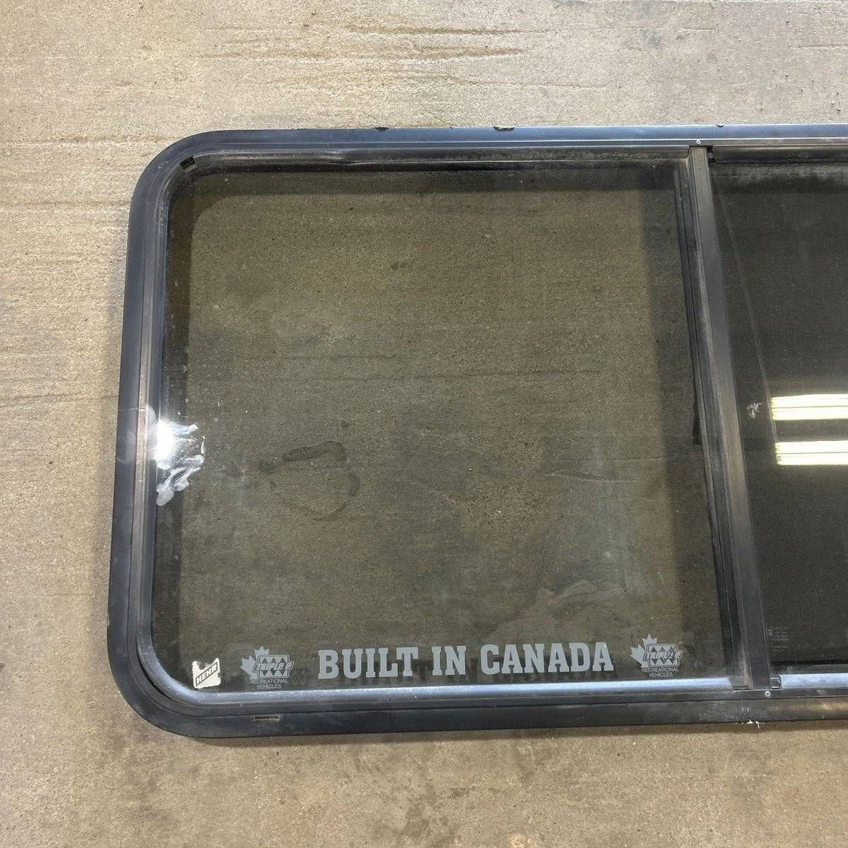 Used Black Radius Opening Window - 47.75 X 23.875 X 1.75 - Young Farts RV Parts