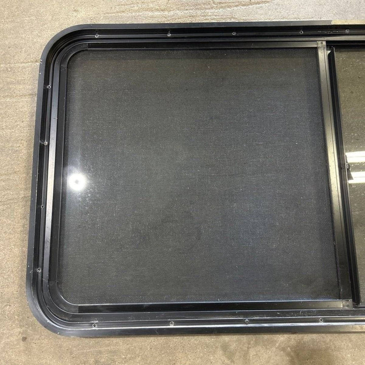 Used Black Radius Opening Window - 47.75 X 23.875 X 1.75 - Young Farts RV Parts