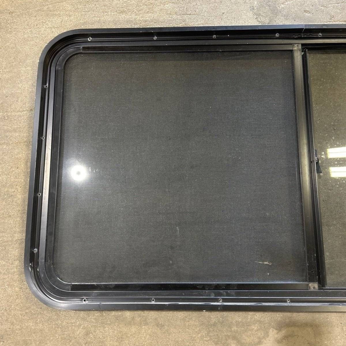 Used Black Radius Opening Window - 47.75 X 24.75 X 1.875 - Young Farts RV Parts