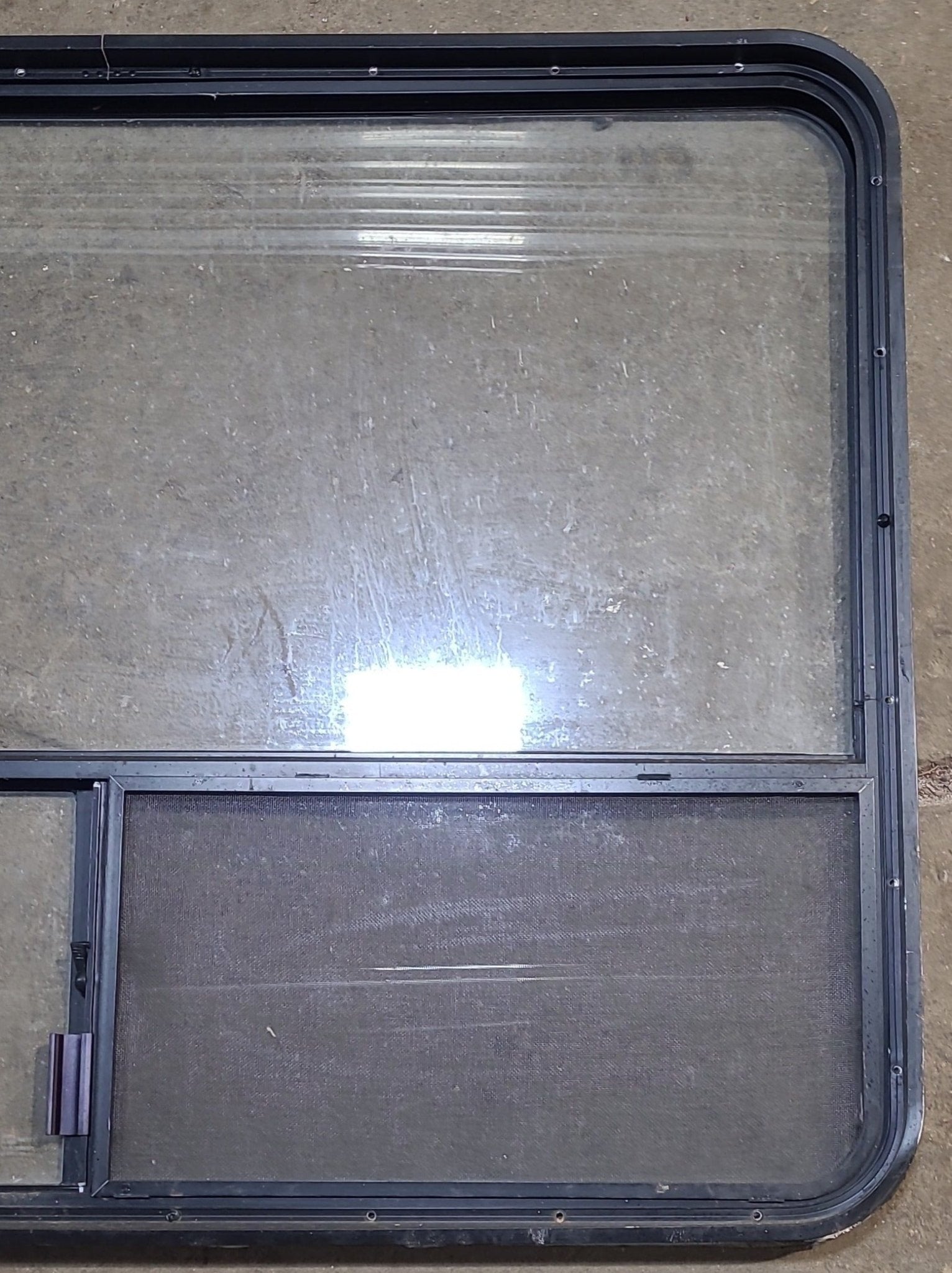 Used Black Radius Opening Window : 48 1/2