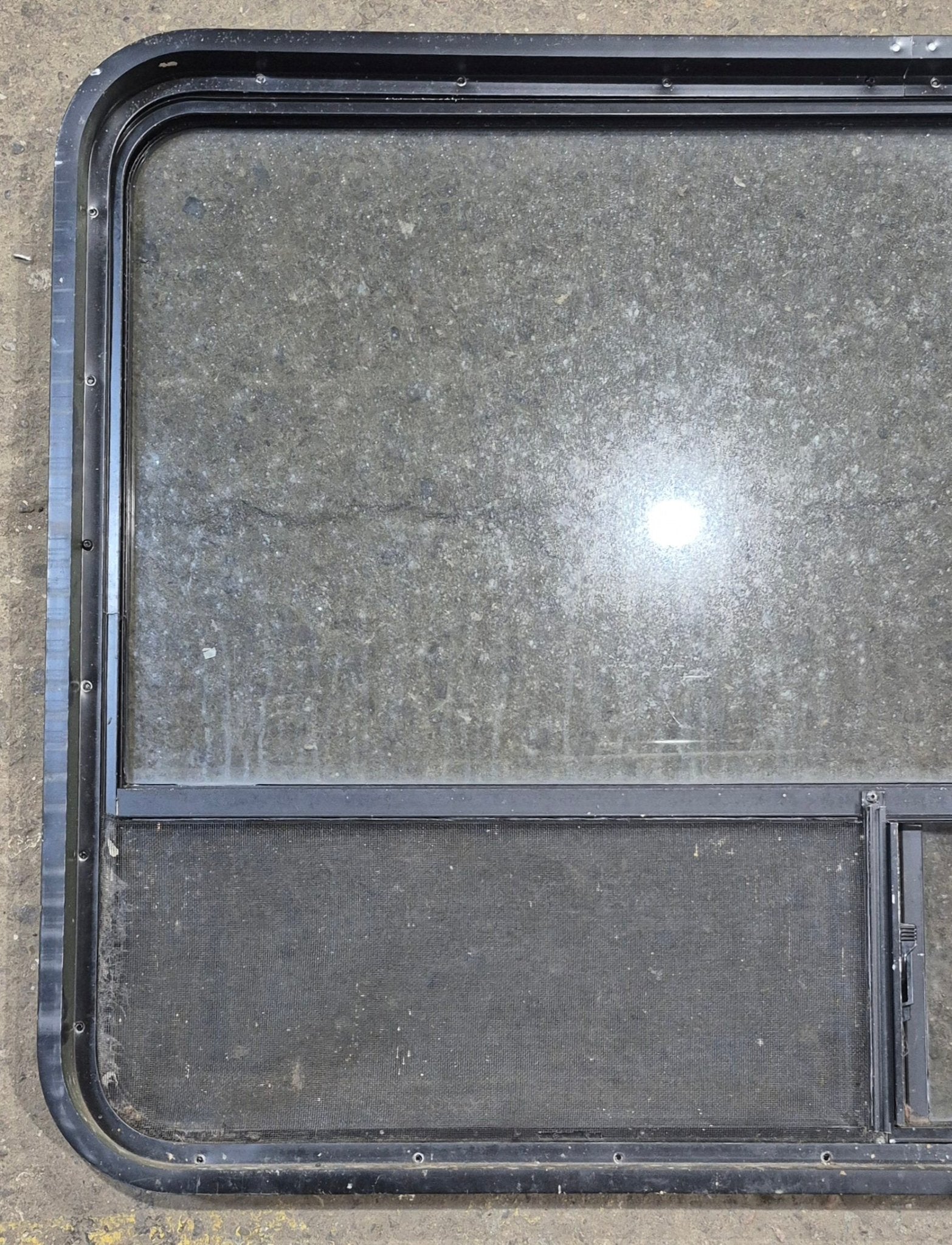 Used Black Radius Opening Window : 48 1/4