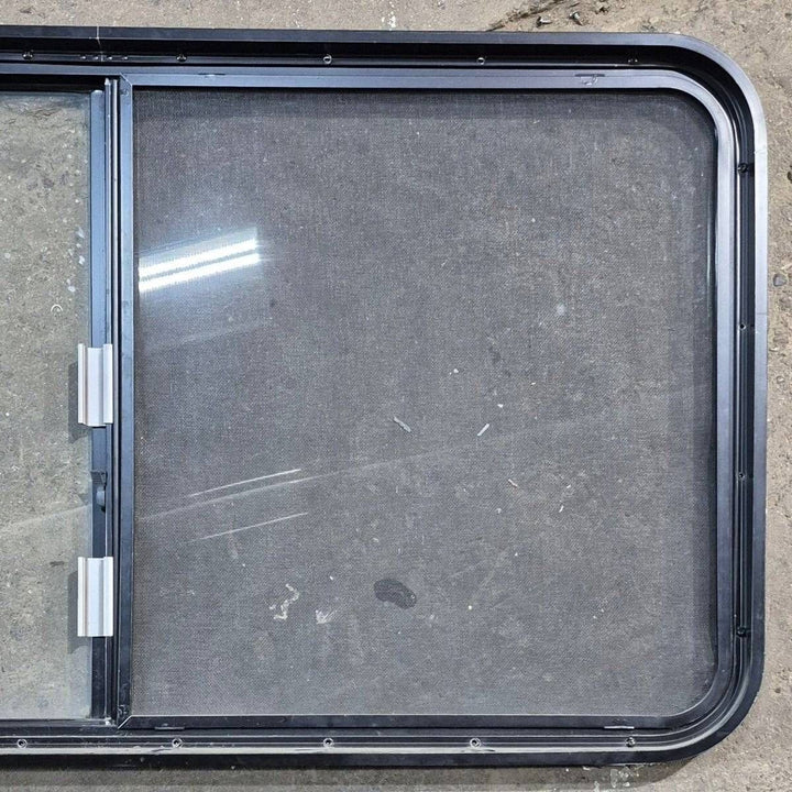 Used Black Radius Opening Window - 48.25 X 25.75 X 1.75 - Young Farts RV Parts