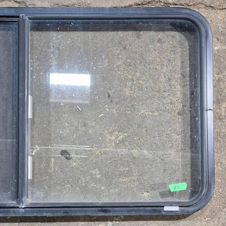 Used Black Radius Opening Window - 48.25 X 25.75 X 1.75 - Young Farts RV Parts