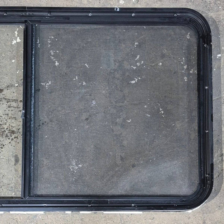 Used Black Radius Opening Window - 48.25 X 25.75 X 1.75 - Young Farts RV Parts