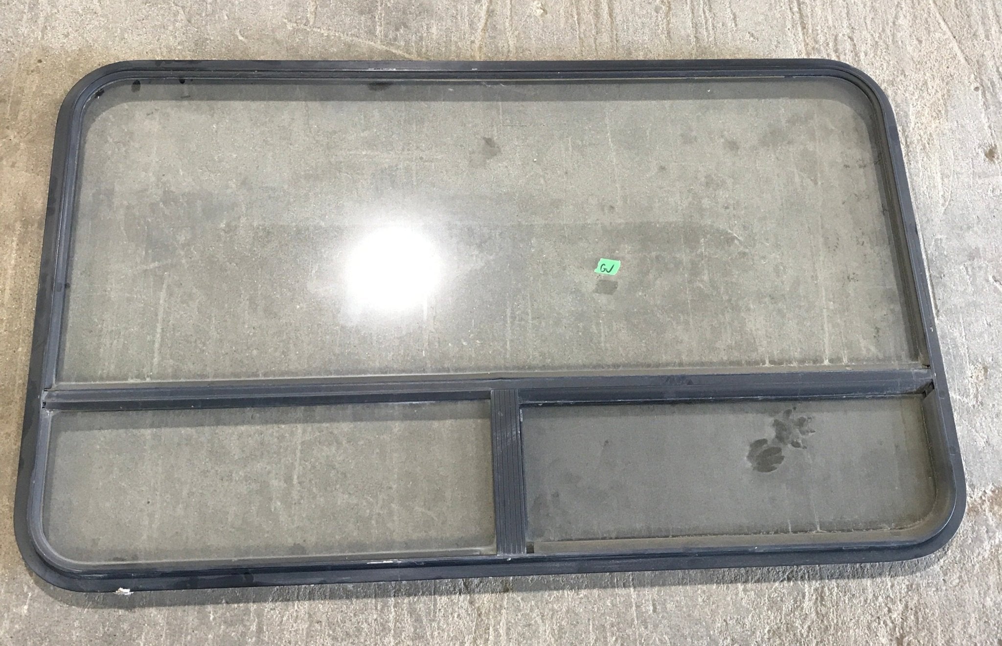 Used Black Radius Opening Window : 50 x 29 3/4 x 1 1/2" D - Young Farts RV Parts