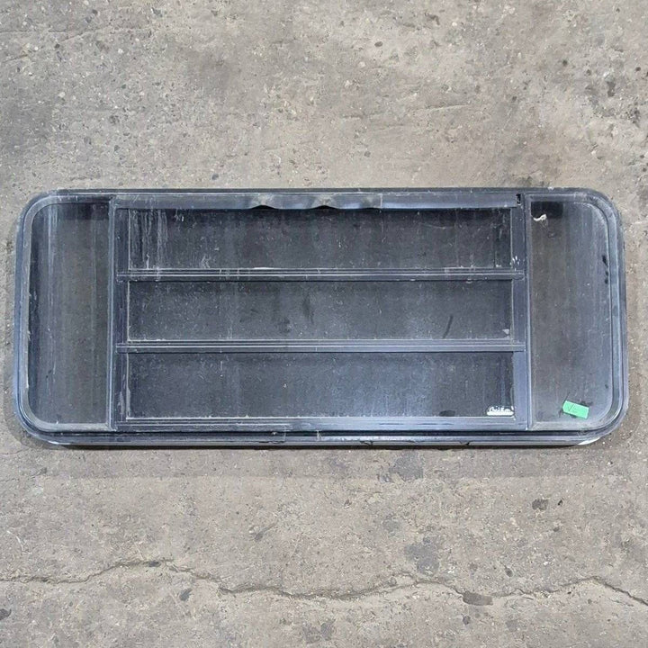 Used Black Radius Opening Window - 53 1/8" X 21 1/4" X 1 7/8" - Young Farts RV Parts