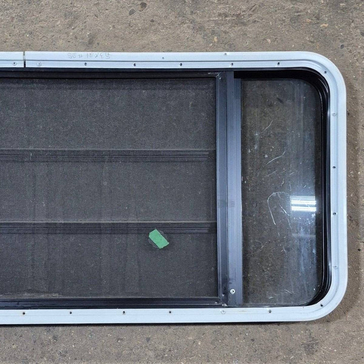 Used Black Radius Opening Window - 53 1/8" X 21 1/4" X 1 7/8" - Young Farts RV Parts